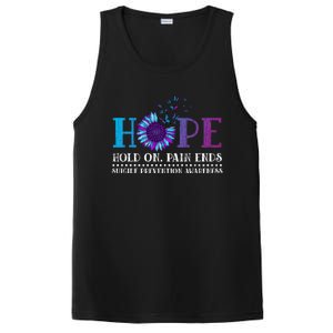 Hope Hold On Pain Ends Suicide Prevention Awareness Graphic Cool Gift PosiCharge Competitor Tank