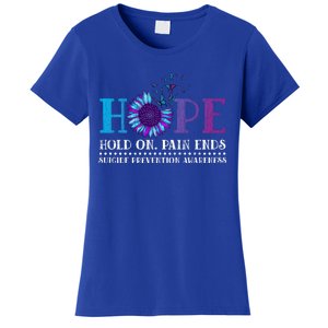 Hope Hold On Pain Ends Suicide Prevention Awareness Graphic Cool Gift Women's T-Shirt