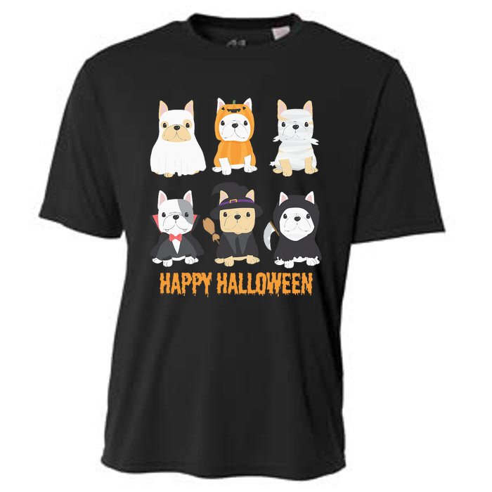 Happy Halloween Pug Dogs Cute French Bulldog Lover Gifts Cooling Performance Crew T-Shirt