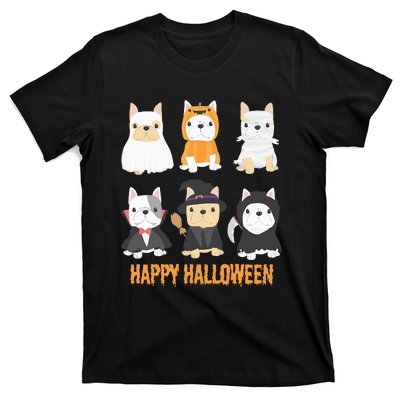 Happy Halloween Pug Dogs Cute French Bulldog Lover Gifts T-Shirt