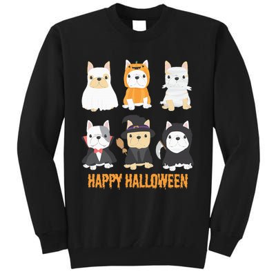 Happy Halloween Pug Dogs Cute French Bulldog Lover Gifts Tall Sweatshirt