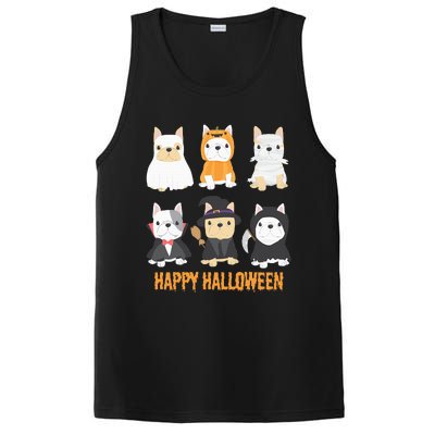 Happy Halloween Pug Dogs Cute French Bulldog Lover Gifts PosiCharge Competitor Tank