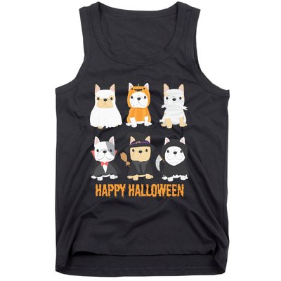 Happy Halloween Pug Dogs Cute French Bulldog Lover Gifts Tank Top