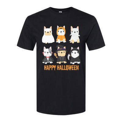 Happy Halloween Pug Dogs Cute French Bulldog Lover Gifts Softstyle CVC T-Shirt