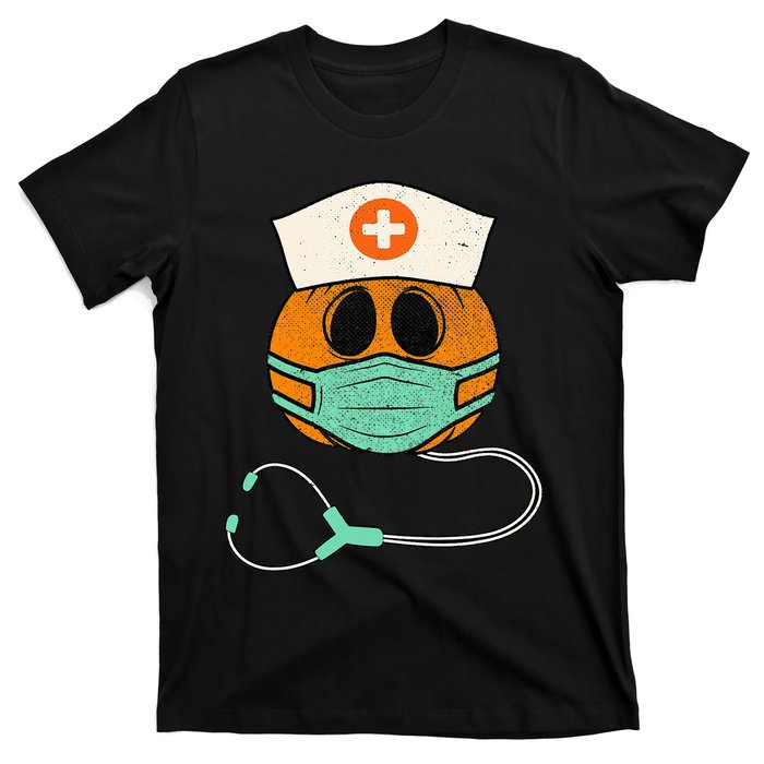 Happy Halloween Pumpkin Nurse Nursing Funny Halloween Nurse T-Shirt