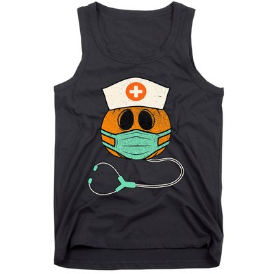 Happy Halloween Pumpkin Nurse Nursing Funny Halloween Nurse Tank Top