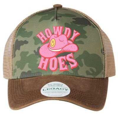 Howdy Hoes Pink Retro Funny Cowboy Cowgirl Western Legacy Tie Dye Trucker Hat