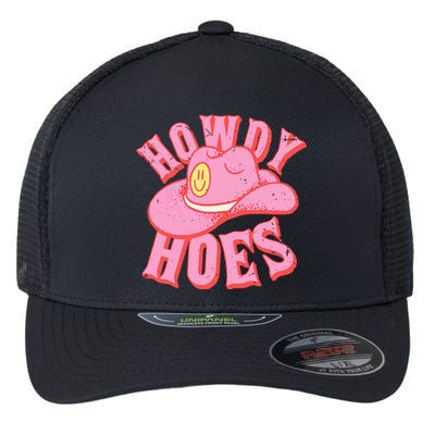 Howdy Hoes Pink Retro Funny Cowboy Cowgirl Western Flexfit Unipanel Trucker Cap