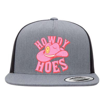 Howdy Hoes Pink Retro Funny Cowboy Cowgirl Western Flat Bill Trucker Hat