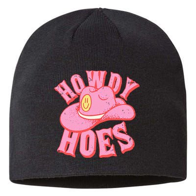 Howdy Hoes Pink Retro Funny Cowboy Cowgirl Western Sustainable Beanie