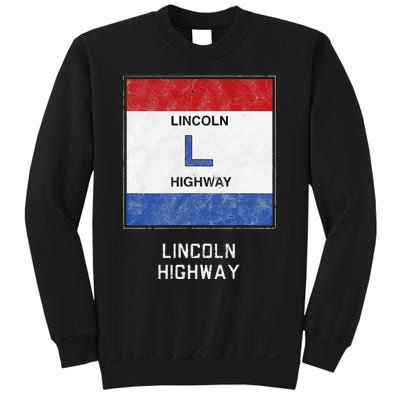 Historic Highway Pole Markers Lincoln Road Sweatshirt