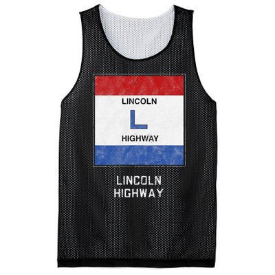 Historic Highway Pole Markers Lincoln Road Mesh Reversible Basketball Jersey Tank