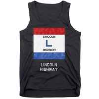 Historic Highway Pole Markers Lincoln Road Tank Top