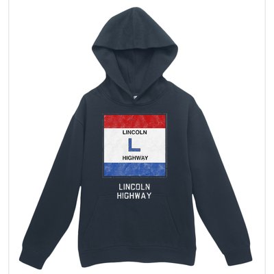 Historic Highway Pole Markers Lincoln Road Urban Pullover Hoodie