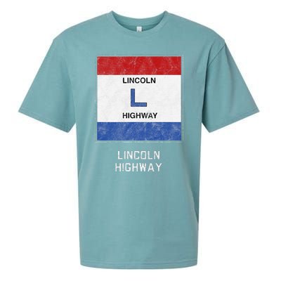 Historic Highway Pole Markers Lincoln Road Sueded Cloud Jersey T-Shirt