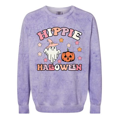 Happy Halloween Pumpkin Spooky Season Boo Squad Halloween Gift Colorblast Crewneck Sweatshirt