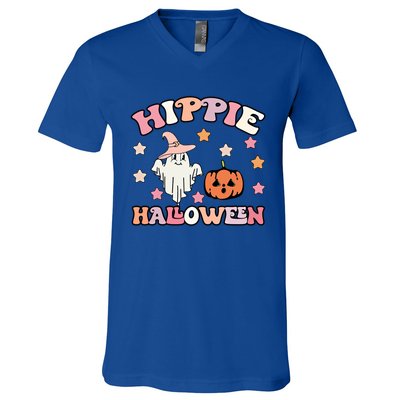 Happy Halloween Pumpkin Spooky Season Boo Squad Halloween Gift V-Neck T-Shirt