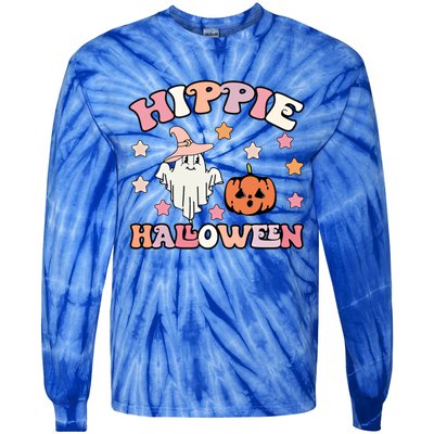 Happy Halloween Pumpkin Spooky Season Boo Squad Halloween Gift Tie-Dye Long Sleeve Shirt