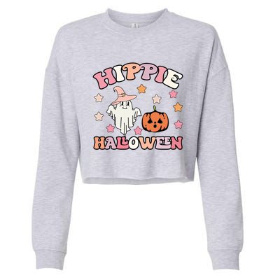 Happy Halloween Pumpkin Spooky Season Boo Squad Halloween Gift Cropped Pullover Crew