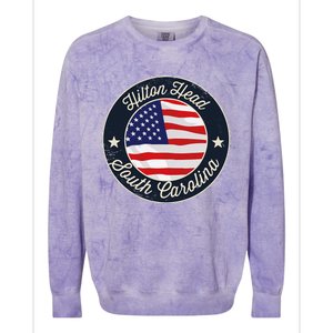 Hilton Head Patriotic South Carolina Souvenir Colorblast Crewneck Sweatshirt