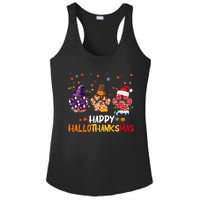 Happy Hallothanksmas Paw Halloween Thanksgiving Christmas Ladies PosiCharge Competitor Racerback Tank