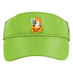 Happy Halloween Pumpkin Corgi Dog Witch Cute Hat Lover Horor Gift Adult Drive Performance Visor