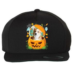 Happy Halloween Pumpkin Corgi Dog Witch Cute Hat Lover Horor Gift Wool Snapback Cap