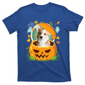 Happy Halloween Pumpkin Corgi Dog Witch Cute Hat Lover Horor Gift T-Shirt