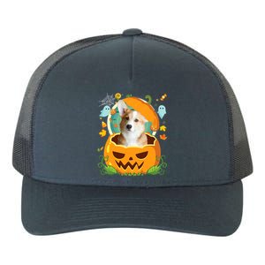 Happy Halloween Pumpkin Corgi Dog Witch Cute Hat Lover Horor Gift Yupoong Adult 5-Panel Trucker Hat