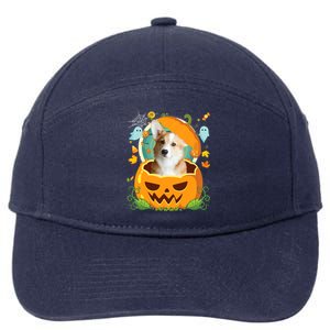 Happy Halloween Pumpkin Corgi Dog Witch Cute Hat Lover Horor Gift 7-Panel Snapback Hat