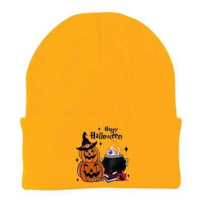 Happy Halloween Potluck Pumpkin Witch Spooky Graphic Plus Size Party Knit Cap Winter Beanie