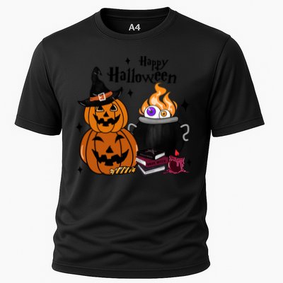 Happy Halloween Potluck Pumpkin Witch Spooky Graphic Plus Size Party Performance Shirt