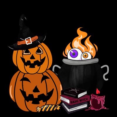 Happy Halloween Potluck Pumpkin Witch Spooky Graphic Plus Size Party T-Shirt
