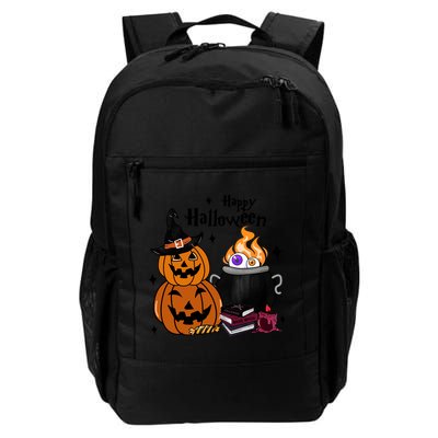 Happy Halloween Potluck Pumpkin Witch Spooky Graphic Plus Size Party Backpack