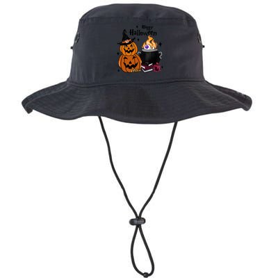 Happy Halloween Potluck Pumpkin Witch Spooky Graphic Plus Size Party Bucket Hat