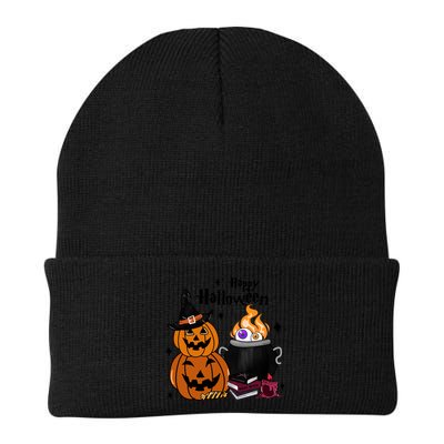 Happy Halloween Potluck Pumpkin Witch Spooky Graphic Plus Size Party Beanie