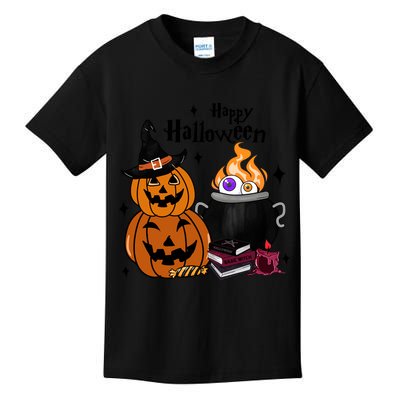 Happy Halloween Potluck Pumpkin Witch Spooky Graphic Plus Size Party Kids T-Shirt