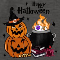 Happy Halloween Potluck Pumpkin Witch Spooky Graphic Plus Size Party Vector Backpack