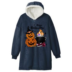 Happy Halloween Potluck Pumpkin Witch Spooky Graphic Plus Size Party Hooded Wearable Blanket