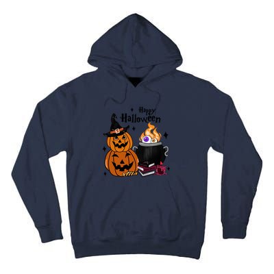 Happy Halloween Potluck Pumpkin Witch Spooky Graphic Plus Size Party Tall Hoodie