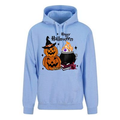 Happy Halloween Potluck Pumpkin Witch Spooky Graphic Plus Size Party Unisex Surf Hoodie