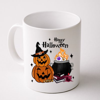 Happy Halloween Potluck Pumpkin Witch Spooky Graphic Plus Size Party Coffee Mug