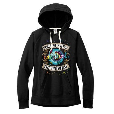 Holistic Healer Positive Energy Mindful Living Earth Day Meaningful Gift Women's Fleece Hoodie