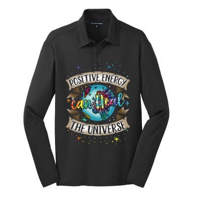 Holistic Healer Positive Energy Mindful Living Earth Day Meaningful Gift Silk Touch Performance Long Sleeve Polo