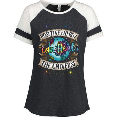 Holistic Healer Positive Energy Mindful Living Earth Day Meaningful Gift Enza Ladies Jersey Colorblock Tee