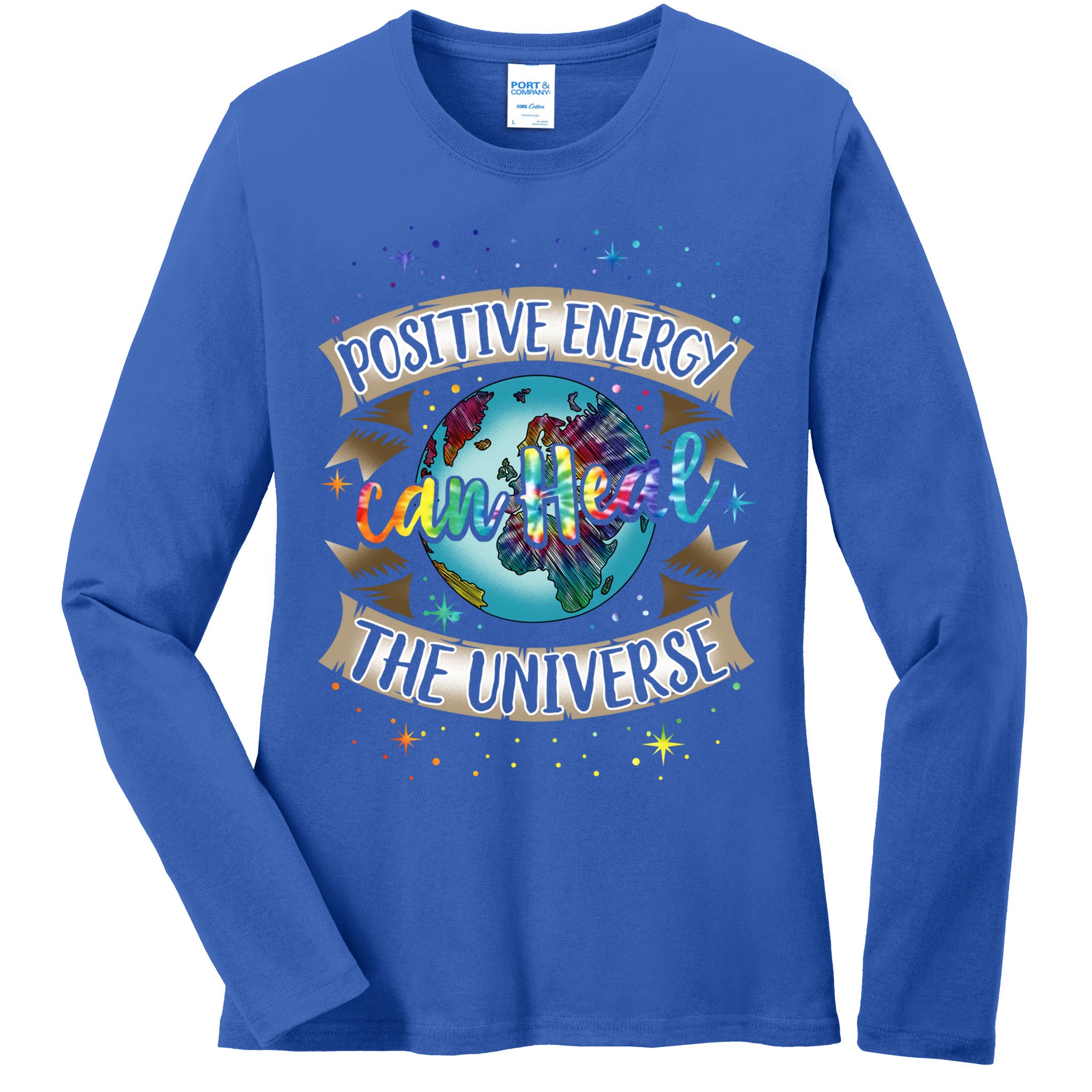 Holistic Healer Positive Energy Mindful Living Earth Day Meaningful Gift Ladies Long Sleeve Shirt