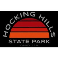 Hocking Hills Park Vintage Sunset Bumper Sticker