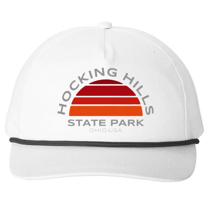 Hocking Hills Park Vintage Sunset Snapback Five-Panel Rope Hat