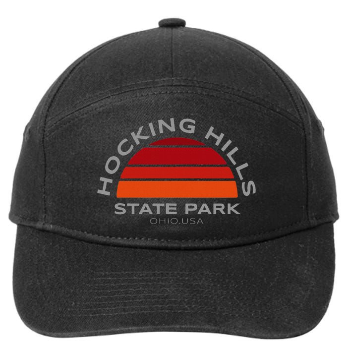 Hocking Hills Park Vintage Sunset 7-Panel Snapback Hat