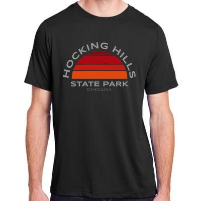 Hocking Hills Park Vintage Sunset Adult ChromaSoft Performance T-Shirt